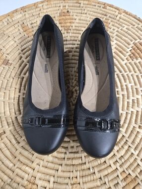 Clarks Black Flats 8